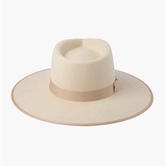 Lack of Color Ivory Rancher Wool Felt Hat Wide Brim Fedora Festival Size S /55cm - Picture 7 of 16